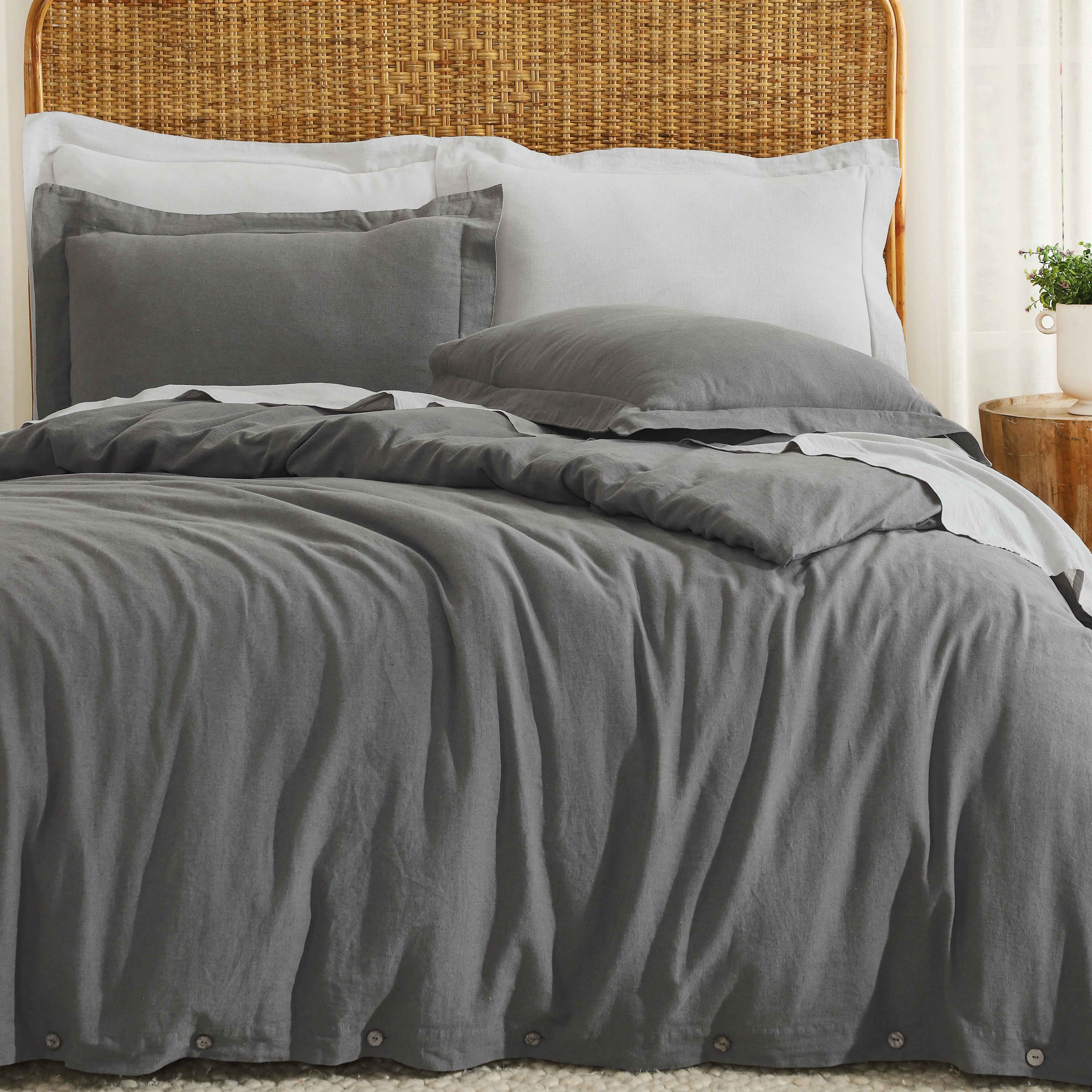 Cotton Linen Lightweight Breathable Duvet Cover Set - Duvet Cover Set by Superior Brand