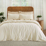 Orion Cotton Linen Garment 3 Piece Duvet Cover Set With Pillow Shams - Duvet Cover Set by Superior