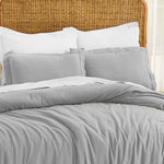 Orion Cotton Linen Garment 3 Piece Duvet Cover Set With Pillow Shams - Duvet Cover Set by Superior