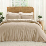 Orion Cotton Linen Garment 3 Piece Duvet Cover Set With Pillow Shams - Duvet Cover Set by Superior