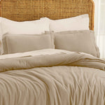 Orion Cotton Linen Garment 3 Piece Duvet Cover Set With Pillow Shams - Duvet Cover Set by Superior