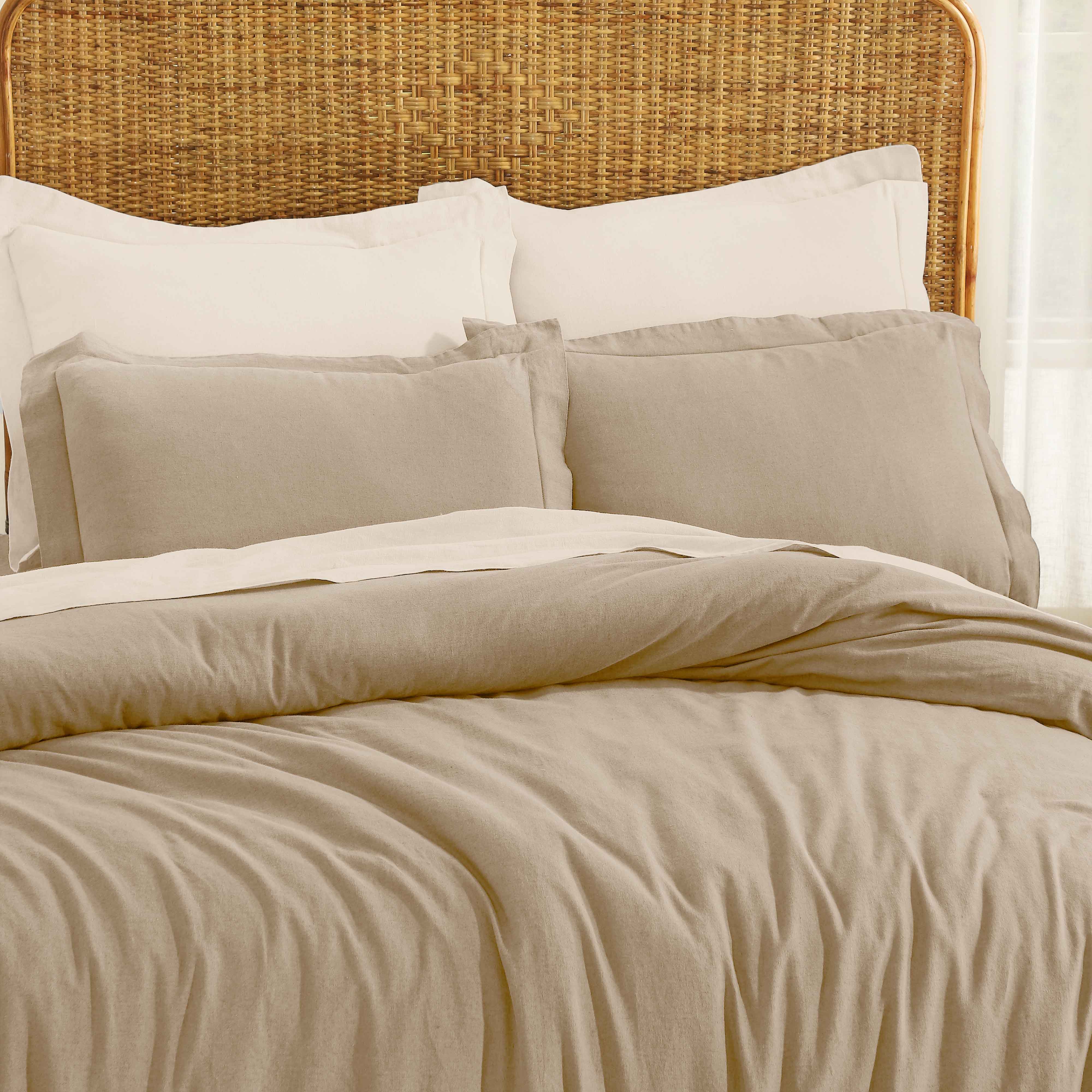 Orion Cotton Linen Garment 3 Piece Duvet Cover Set With Pillow Shams - Duvet Cover Set by Superior