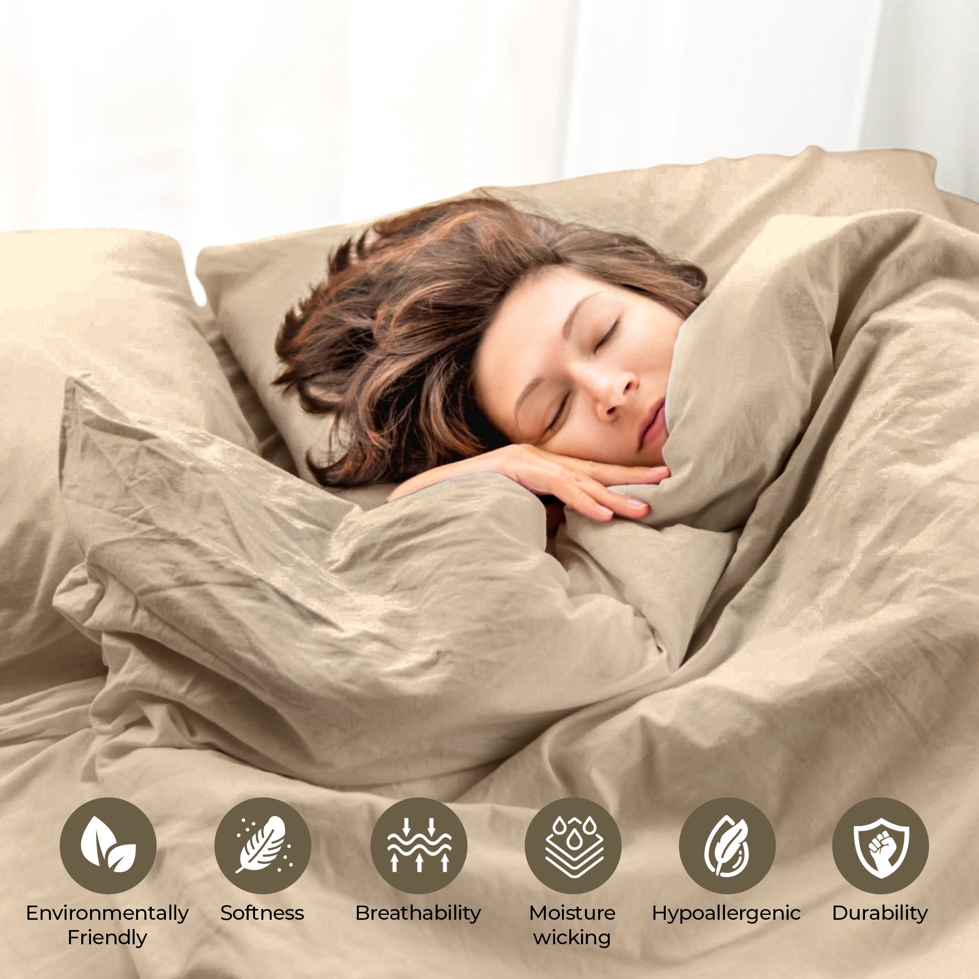 Orion Cotton Linen Garment 3 Piece Duvet Cover Set With Pillow Shams - Duvet Cover Set by Superior