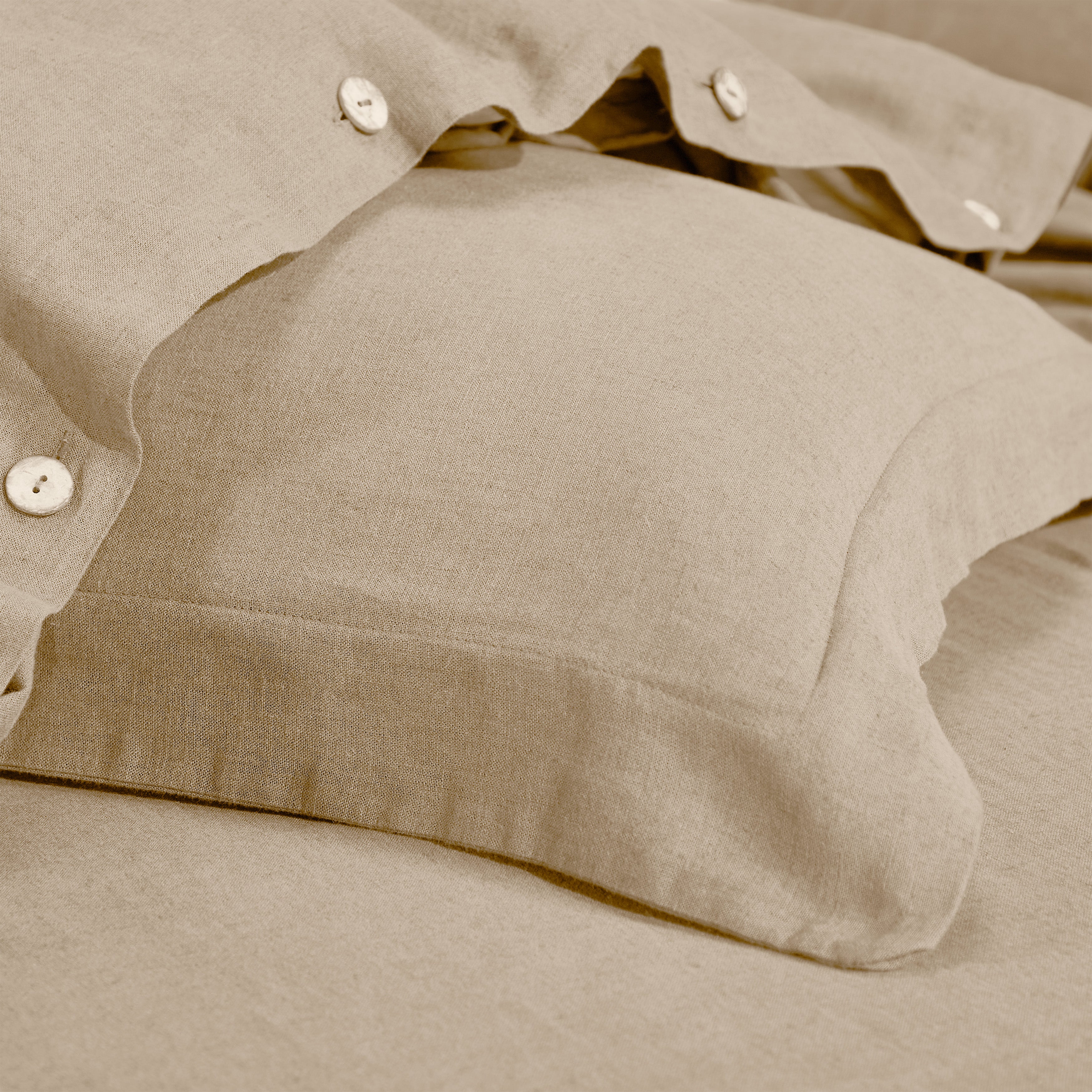 Orion Cotton Linen Garment 3 Piece Duvet Cover Set With Pillow Shams - Duvet Cover Set by Superior
