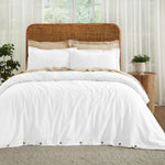 Orion Cotton Linen Garment 3 Piece Duvet Cover Set With Pillow Shams - Duvet Cover Set by Superior