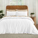 Orion Cotton Linen Garment 3 Piece Duvet Cover Set With Pillow Shams - Duvet Cover Set by Superior