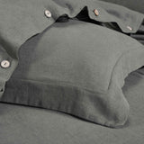 Orion Cotton Linen Garment 3 Piece Duvet Cover Set With Pillow Shams - Duvet Cover Set by Superior
