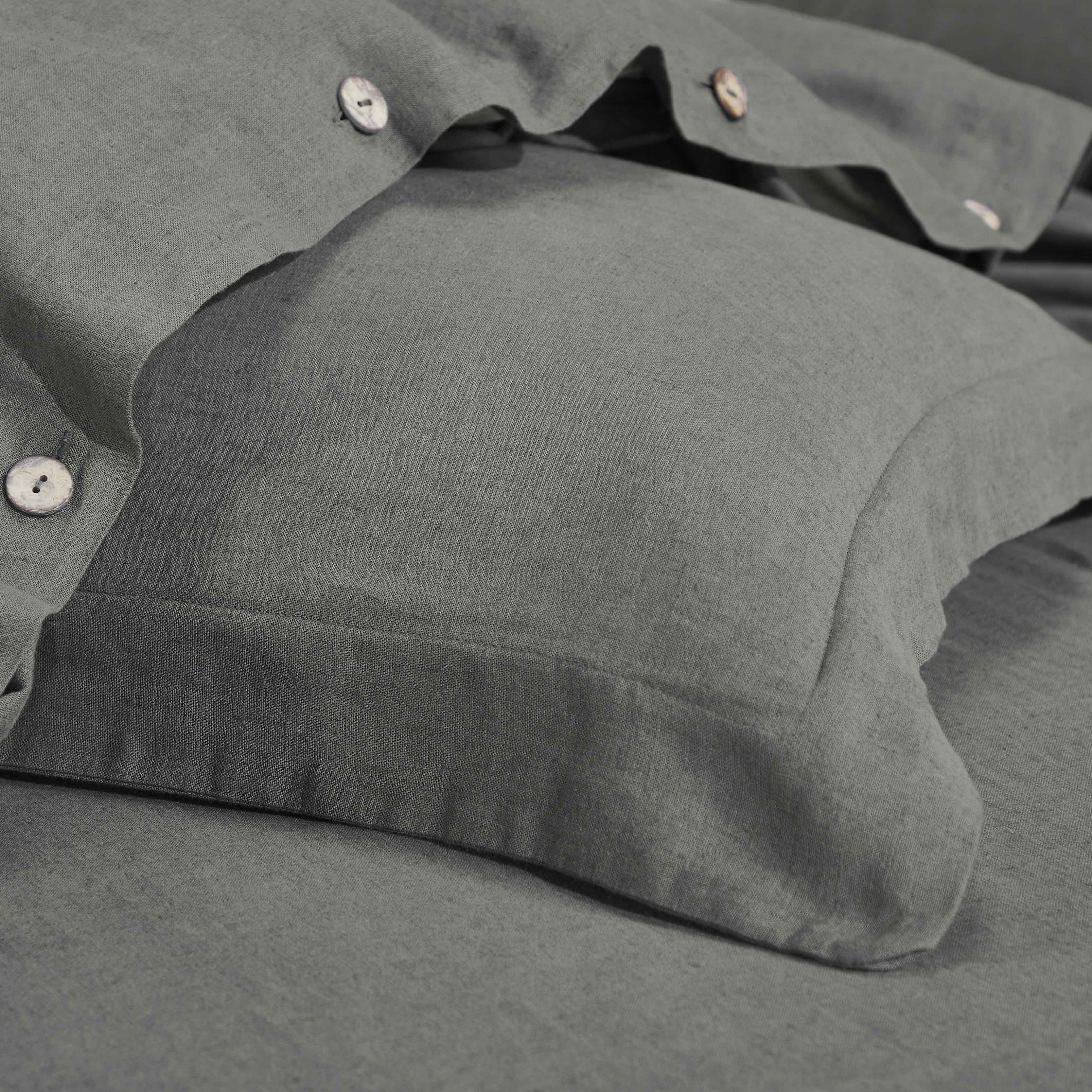 Orion Cotton Linen Garment 3 Piece Duvet Cover Set With Pillow Shams - Duvet Cover Set by Superior