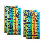 Peace Love Oversized Cotton 4 Piece Beach Towel Set - Beach Towel by Superior