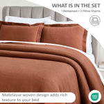 Peploi Medium Weight Jacquard Matelasse Floral Wreath Bedspread Set - Bedspread by Superior