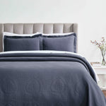Peploi Medium Weight Jacquard Matelasse Floral Wreath Bedspread Set - Bedspread by Superior