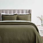 Peploi Medium Weight Jacquard Matelasse Floral Wreath Bedspread Set - Bedspread by Superior