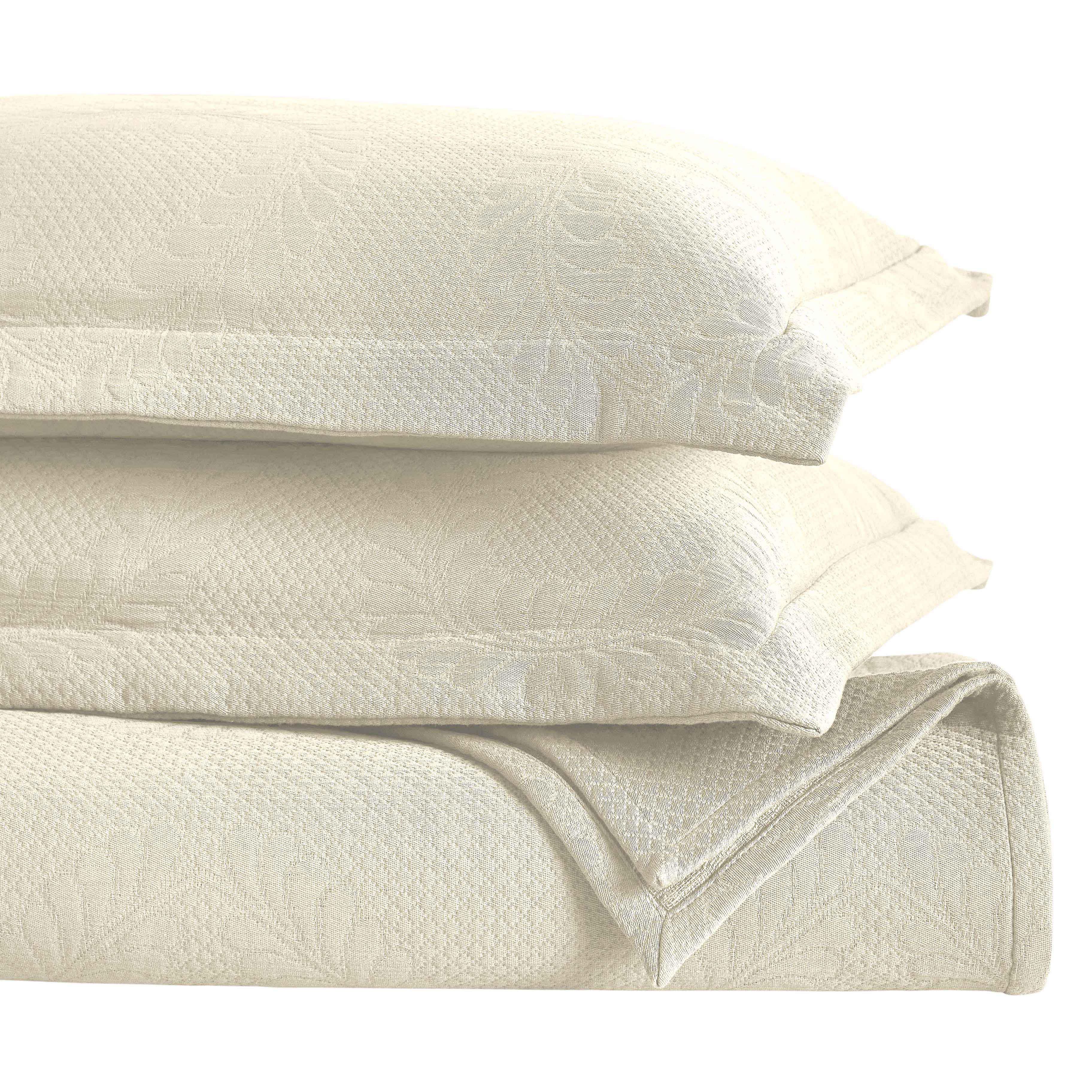 Peploi Medium Weight Jacquard Matelasse Floral Wreath Bedspread Set - Bedspread by Superior Brand