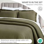 Peploi Medium Weight Jacquard Matelasse Floral Wreath Bedspread Set - Bedspread by Superior