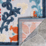 Petunia Vintage Floral Scroll Area Rug Indoor Outdoor Rugs - Rugs by Superior
