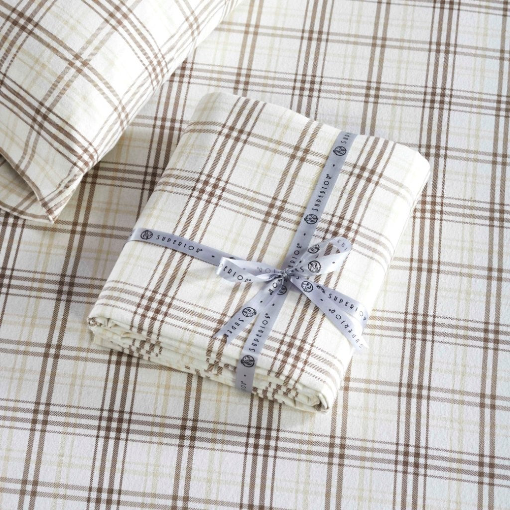 Plaid Flannel Cotton Classic Modern Farmhouse Deep Pocket Sheet Set - Sheet Set by Superior