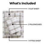 Plaid Flannel Cotton Classic Modern Farmhouse Deep Pocket Sheet Set - Sheet Set by Superior