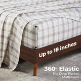 Plaid Flannel Cotton Classic Modern Farmhouse Deep Pocket Sheet Set - Sheet Set by Superior