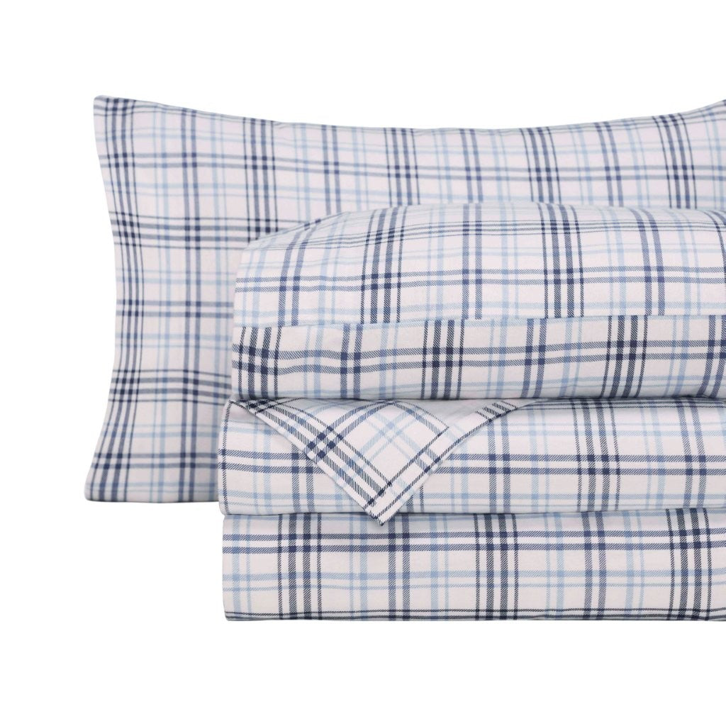 Plaid Flannel Cotton Classic Modern Farmhouse Deep Pocket Sheet Set - Sheet Set by Superior