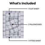 Plaid Flannel Cotton Classic Modern Farmhouse Deep Pocket Sheet Set - Sheet Set by Superior