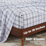 Plaid Flannel Cotton Classic Modern Farmhouse Deep Pocket Sheet Set - Sheet Set by Superior