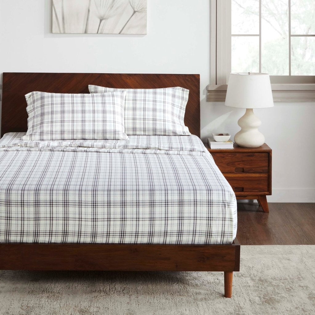 Plaid Flannel Cotton Classic Modern Farmhouse Deep Pocket Sheet Set - Sheet Set by Superior