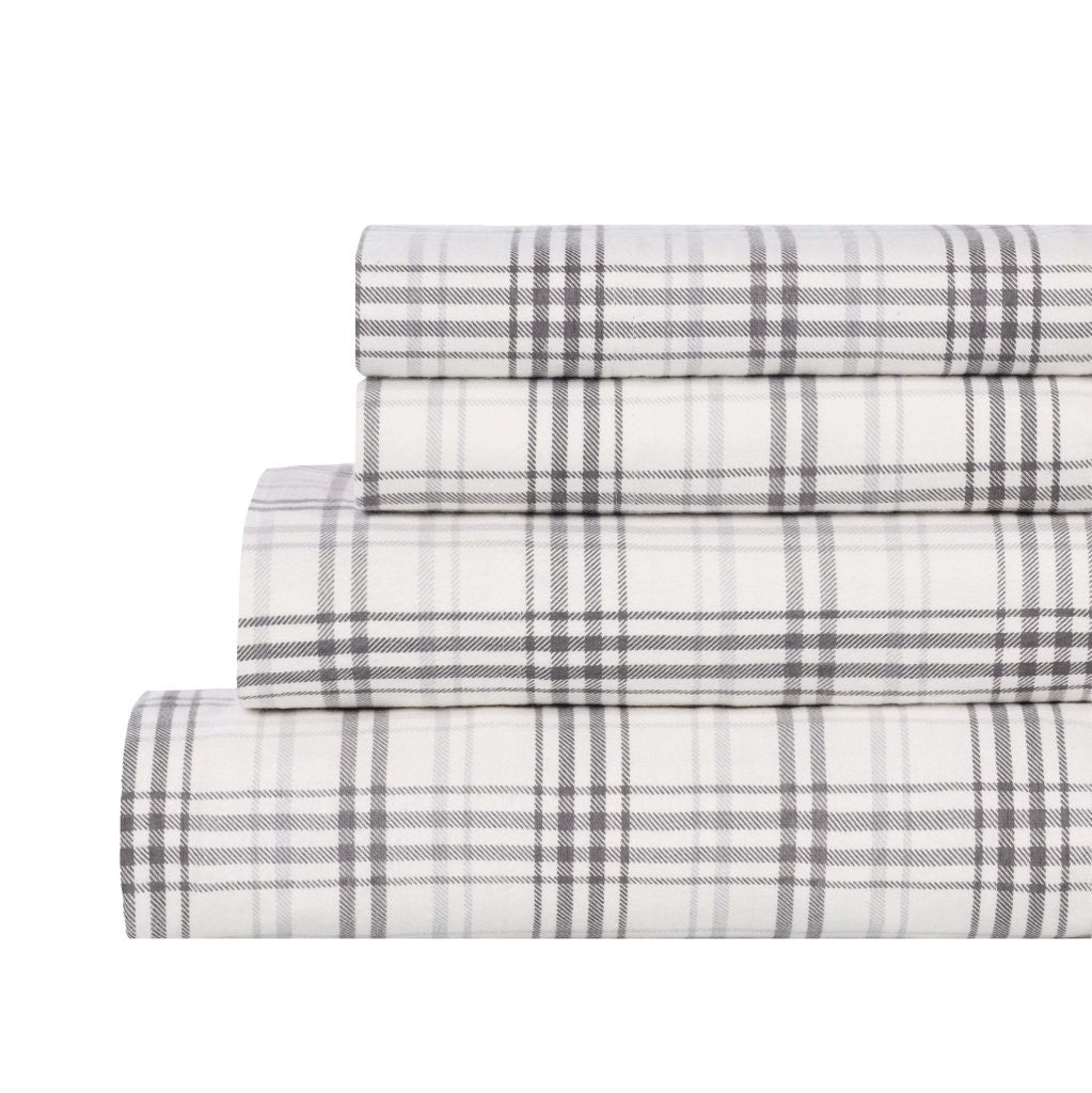 Plaid Flannel Cotton Classic Modern Farmhouse Deep Pocket Sheet Set - Sheet Set by Superior