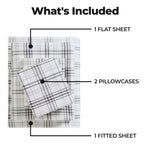 Plaid Flannel Cotton Classic Modern Farmhouse Deep Pocket Sheet Set - Sheet Set by Superior