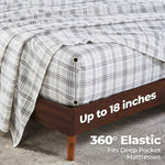 Plaid Flannel Cotton Classic Modern Farmhouse Deep Pocket Sheet Set - Sheet Set by Superior