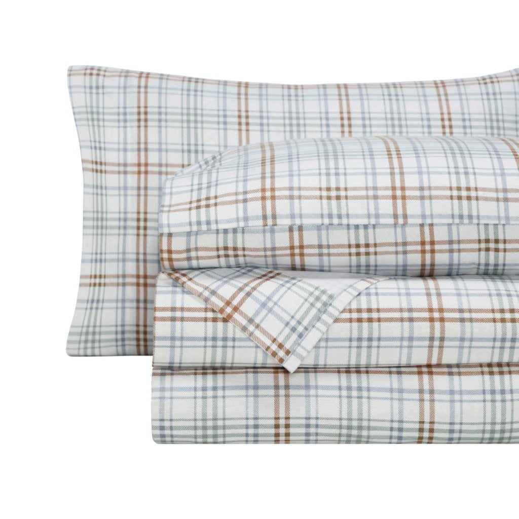 Plaid Flannel Cotton Classic Modern Farmhouse Deep Pocket Sheet Set - Sheet Set by Superior