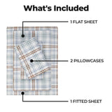 Plaid Flannel Cotton Classic Modern Farmhouse Deep Pocket Sheet Set - Sheet Set by Superior