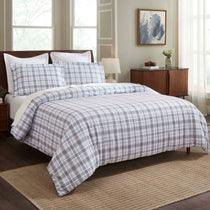 100% Cotton Flannel Plaid Farmhouse Duvet Cover Set - Duvet Cover Set by Superior Brand