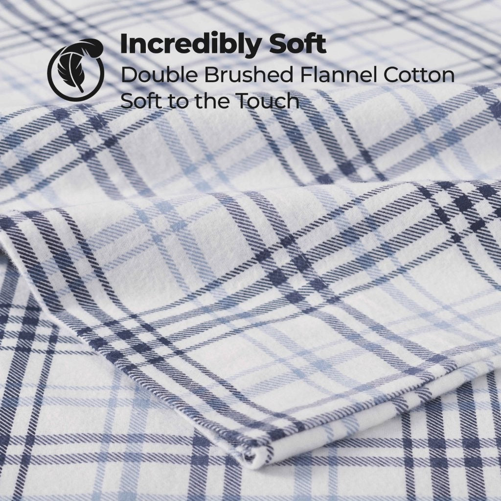 Plaid Flannel Cotton Classic Modern Farmhouse Pillowcases, Set of 2 - Pillowcases by Superior