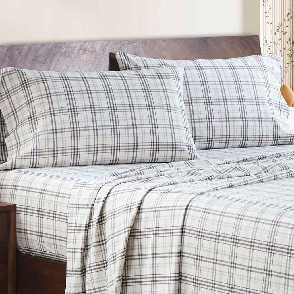 Plaid Flannel Cotton Classic Modern Farmhouse Pillowcases, Set of 2 - Pillowcases by Superior