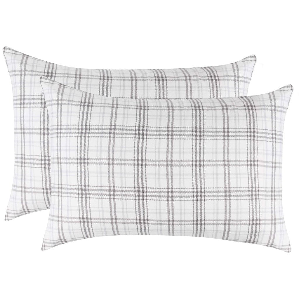Plaid Flannel Cotton Classic Modern Farmhouse Pillowcases, Set of 2 - Pillowcases by Superior