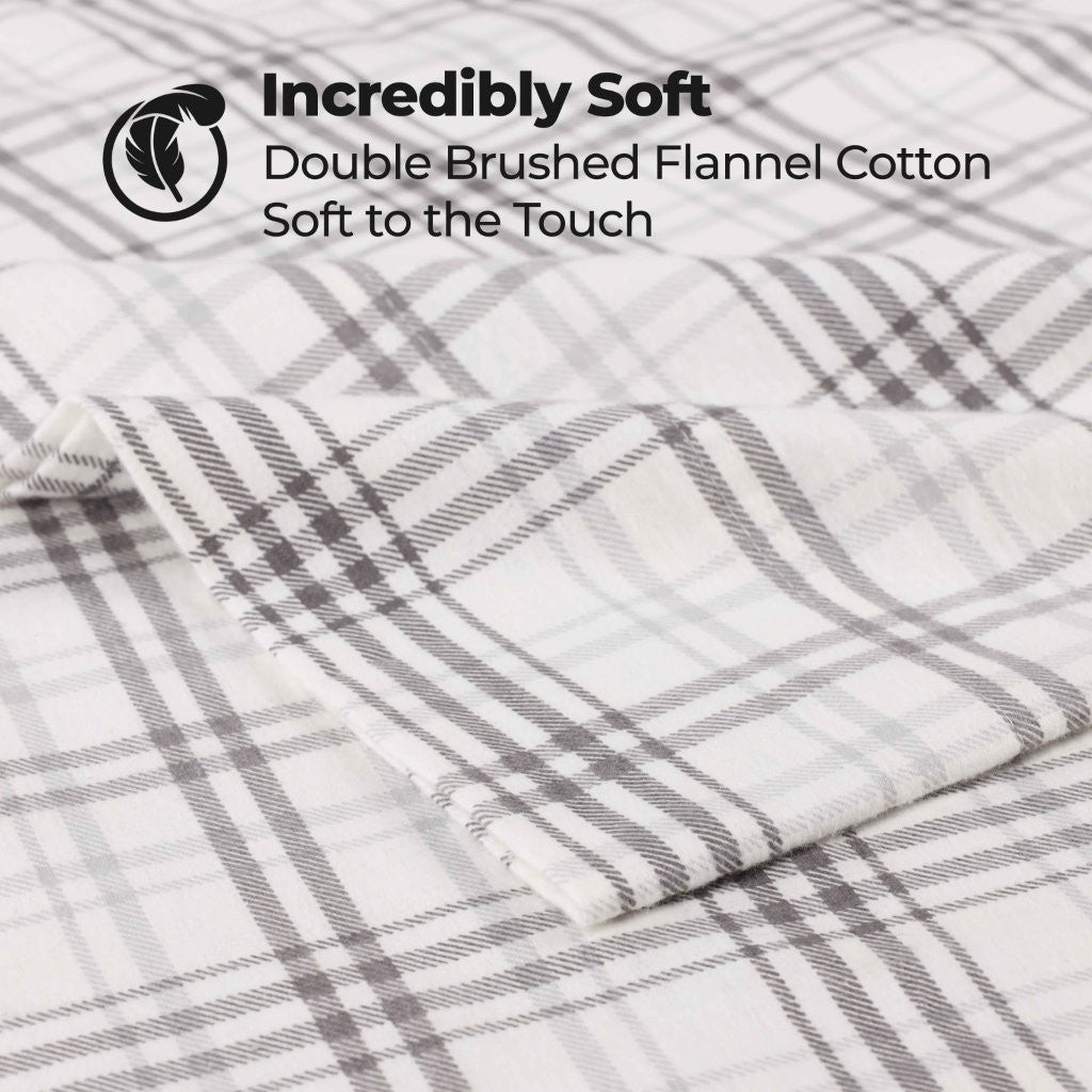Plaid Flannel Cotton Classic Modern Farmhouse Pillowcases, Set of 2 - Pillowcases by Superior