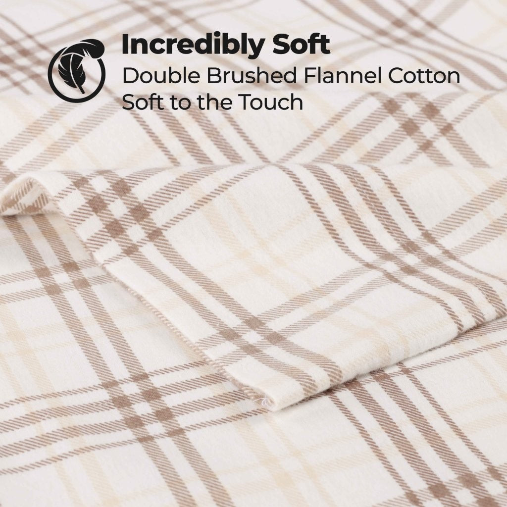 Plaid Flannel Cotton Classic Modern Farmhouse Pillowcases, Set of 2 - Pillowcases by Superior