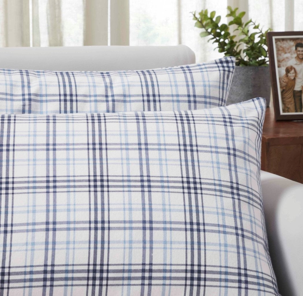 Plaid Flannel Cotton Classic Modern Farmhouse Pillowcases, Set of 2 - Pillowcases by Superior
