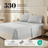 530 Thread Count Egyptian Cotton Sateen Bed Sheet Set