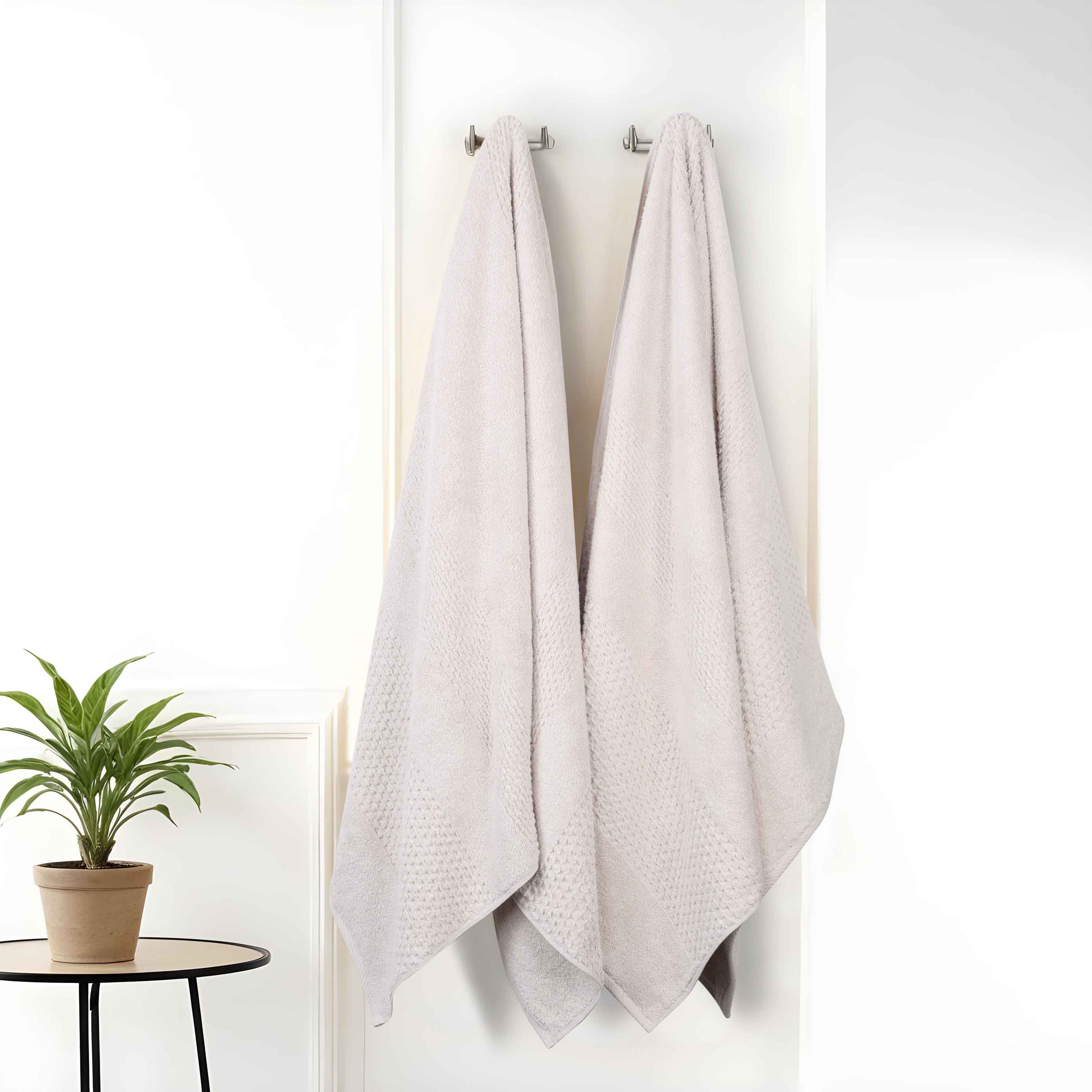 Playa Zero Twist Cotton Solid Waffle Textured Bath Sheets, Set of 2 - Bath Sheet by Superior