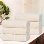 Playa Zero Twist Cotton Solid Waffle Textured Hand Towels, Set of 6 - Hand Towel by Superior