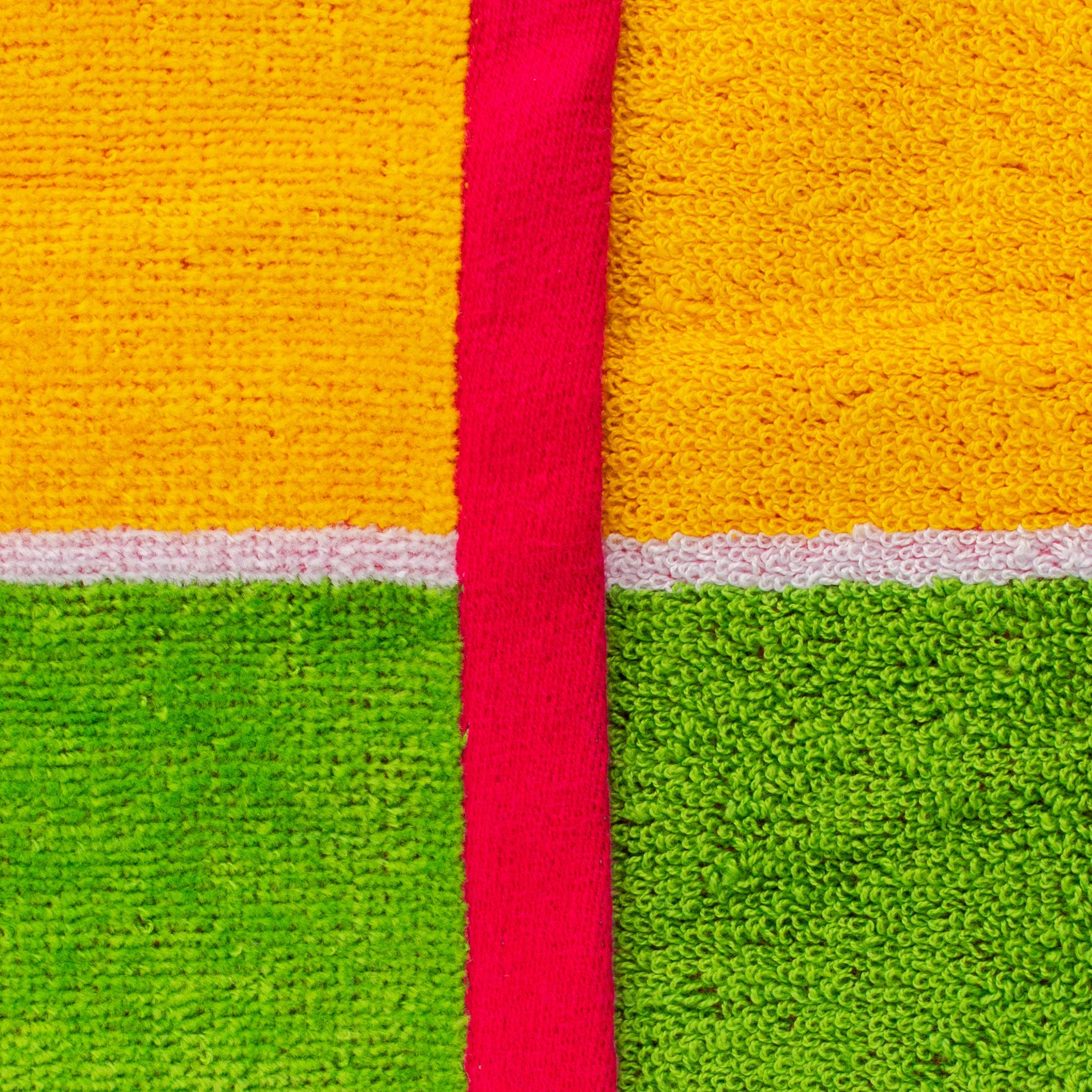 Rainbow Stripes Egyptian Cotton Oversized 2 Piece Beach Towel Set - Egyptian Cotton Beach Towel by Superior