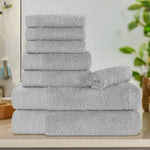 Rayon from Bamboo Eco-Friendly Fluffy Soft Solid 8 Piece Towel Set - Towel Set by Superior