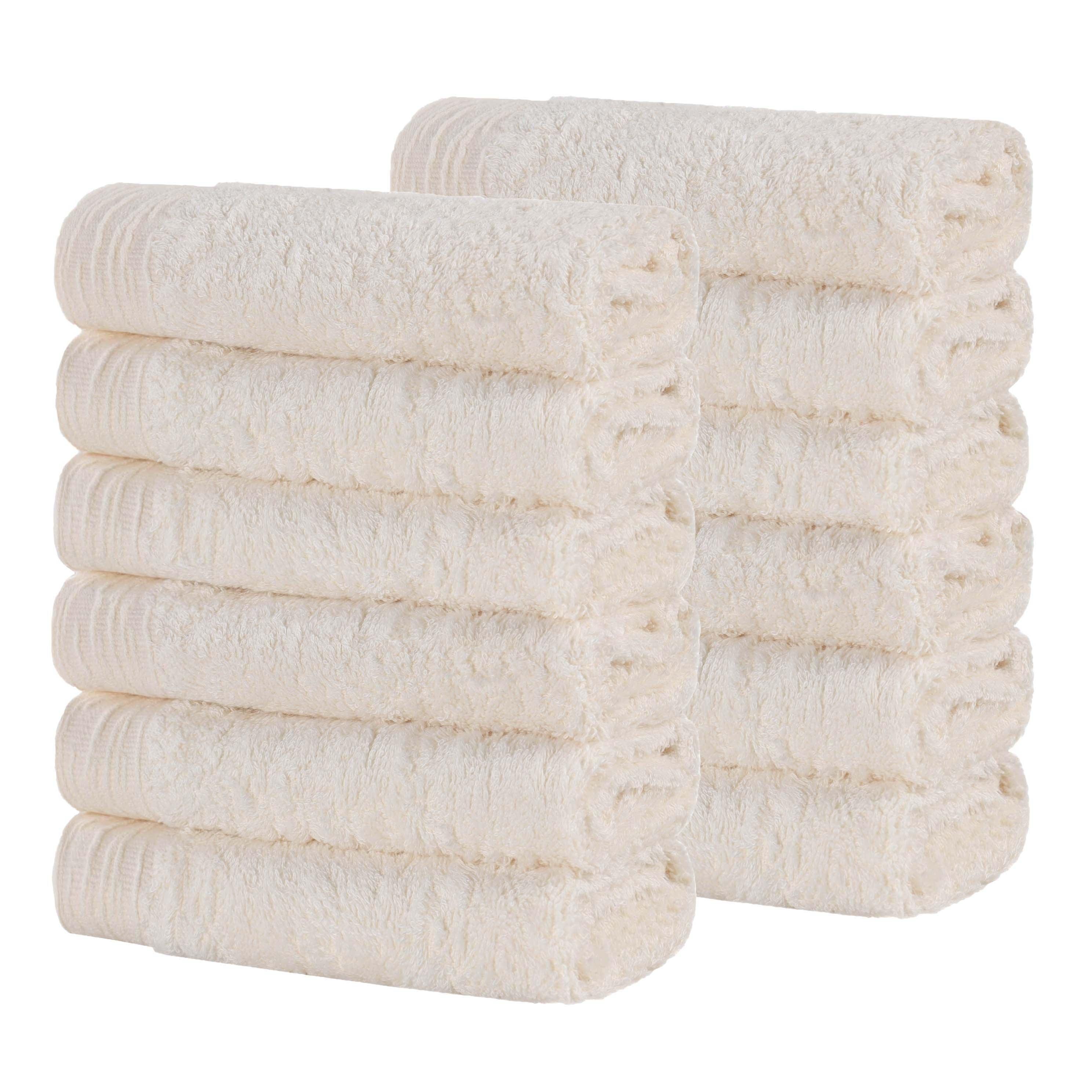 Rayon from Bamboo Eco-Friendly Solid Face Towel Washcloth Set of 12 - Face Towel by Superior