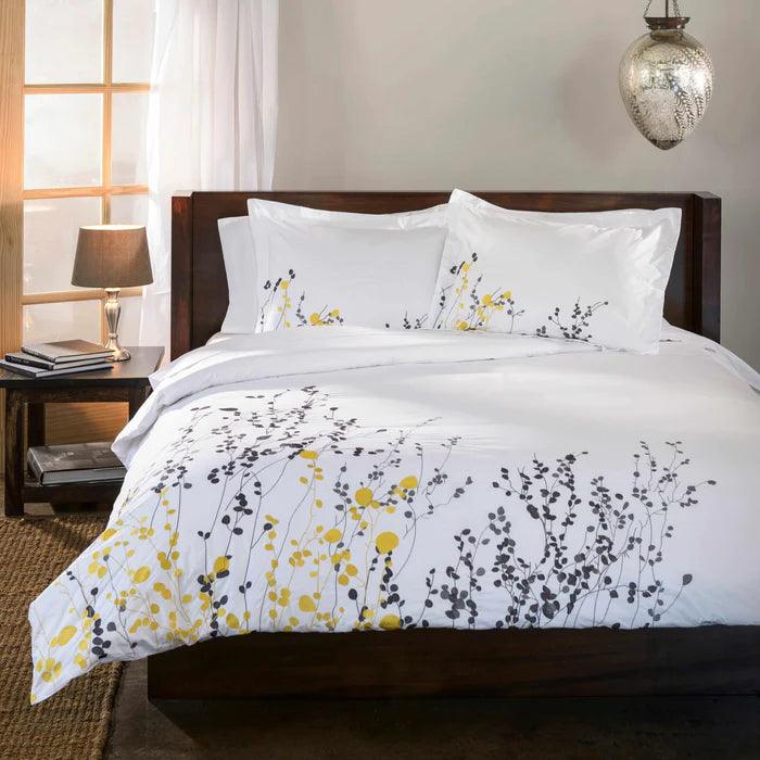 100% Cotton Reed Embroidered Floral Duvet Cover Set - Duvet Cover Set by Superior Brand