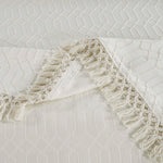 Remi Cotton Blend Jacquard Geometric Fringe Bedspread Set - Bedspread by Superior
