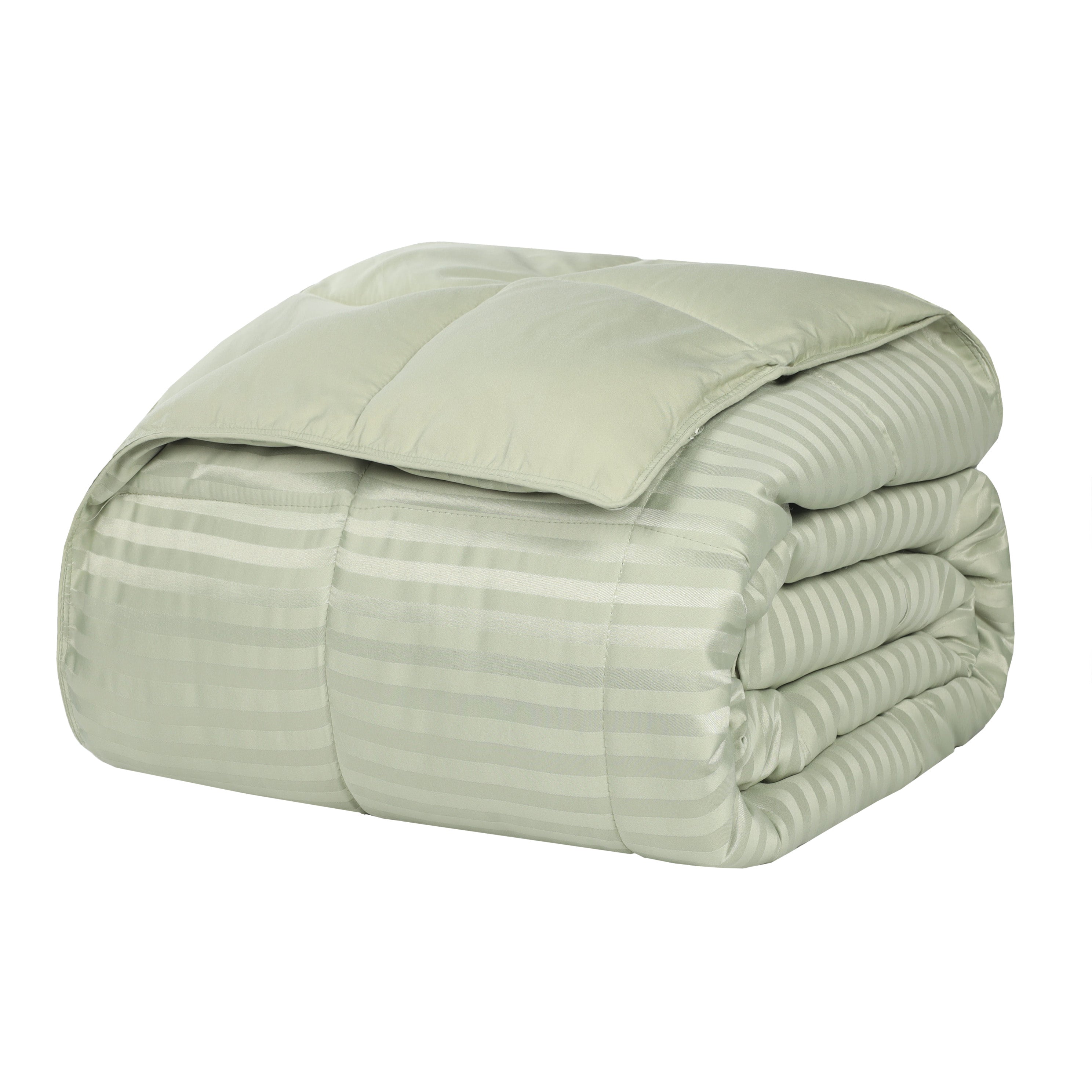 Reversible Down Alternative All-Season Solid Striped Blanket - Blanket by Superior Brand