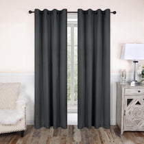 Rod Pocket Room Darkening Solid Blackout Curtains, Set of 2 - Blackout Curtains by Superior Brand