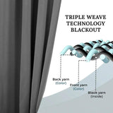 Rod Pocket Room Darkening Solid Blackout Curtains, Set of 2 - Blackout Curtains by Superior