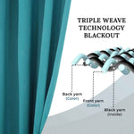 Rod Pocket Room Darkening Solid Blackout Curtains, Set of 2 - Blackout Curtains by Superior